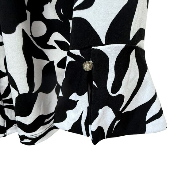 Susan Graver Cardigan Jacket Plus Size 3X Stretch Liquid Knit Black White Open F - Picture 6 of 9